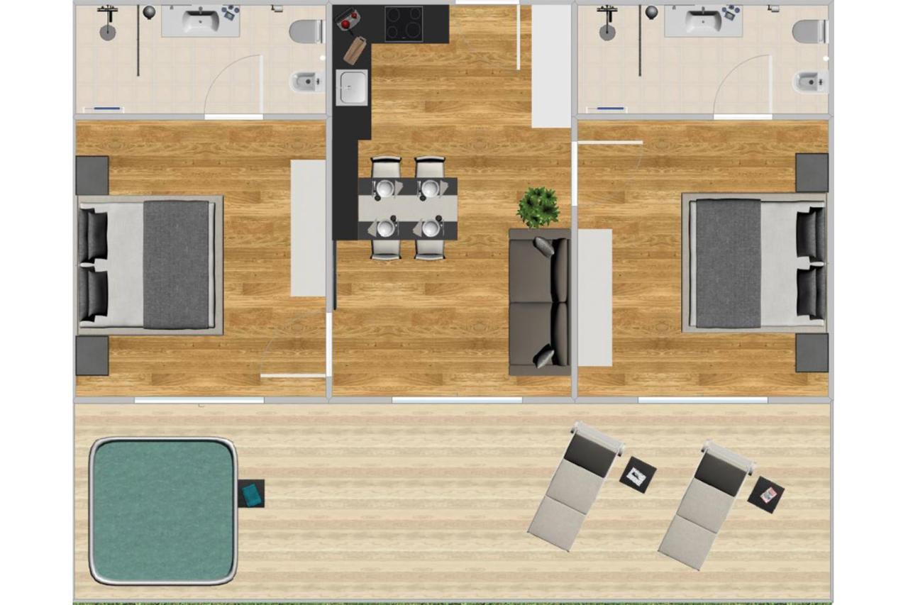 Superior Apartment mit Whirlpool und Terrasse