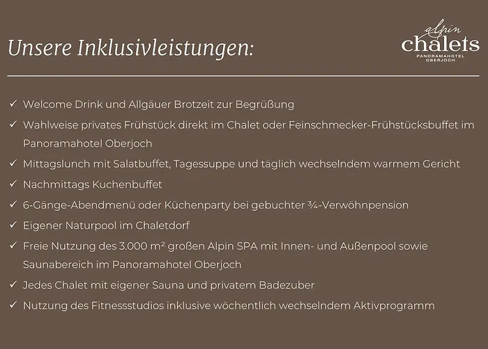  Alpin Chalets Oberjoch - Luxus Unterkunft Mit Privatem SPA Und Zugang Zu 3000 Qm SPA Panoramahotel Oberjoch
